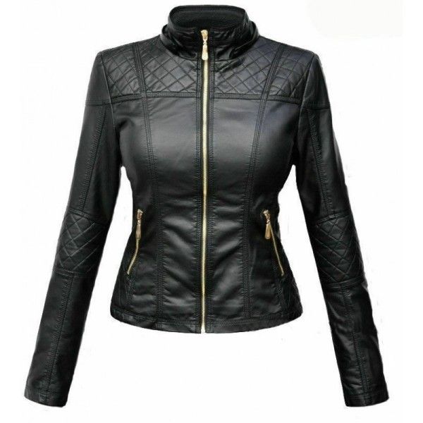 Women's Lambskin Genuine Leather Motorcycle Biker Jacket